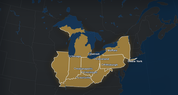 Great Lakes, 2000 map
