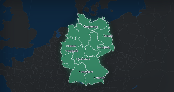 Ruhr and Rhine, 1991 map